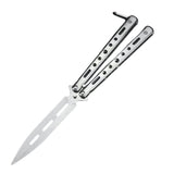 Balisong Karambit Knife Argent