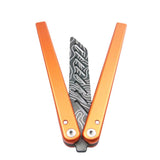 Couteau Papillon Damas Orange