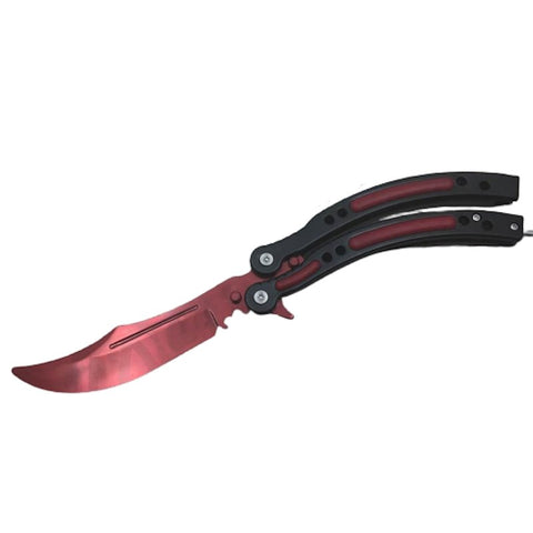 CS GO couteau papillon Karambit couteau pliant couteau d'entraînement lame  cadeau Balisong couteau pratique non affûté métal~1